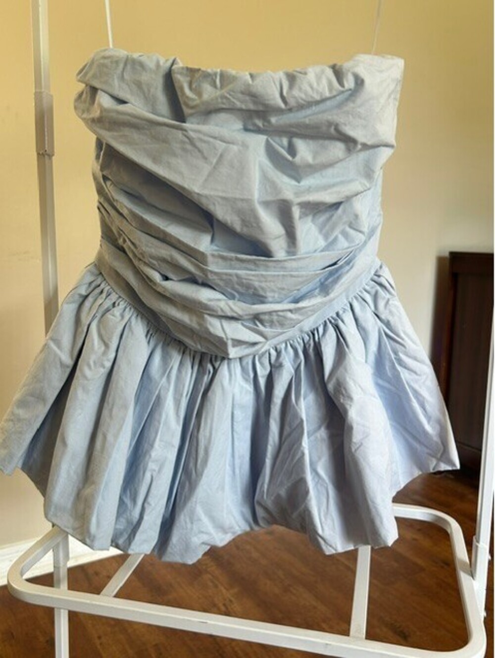 Luigi Borrelli Light Blue Strapless Shirt Size L